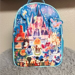 2023 Disney Parks Joey Chou Castle Magic Kingdom Loungefly Backpack